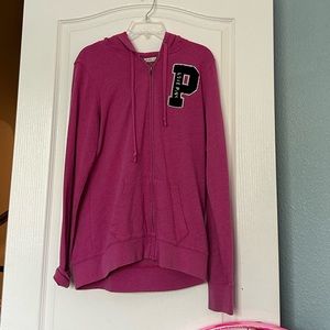 PINK zip hoodie size L